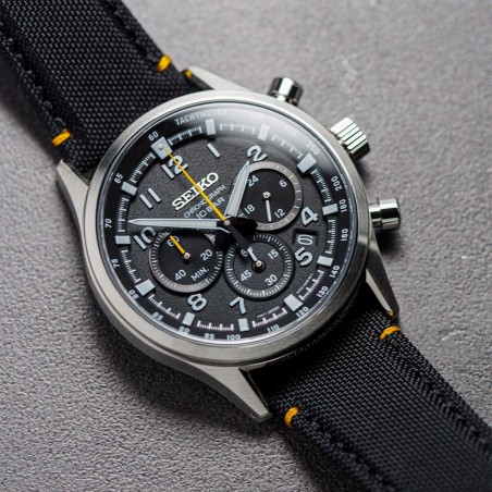Horloge Heren Seiko SSB449P1 Zwart