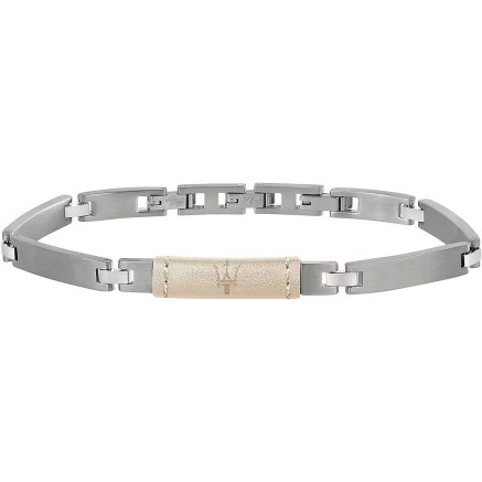 Armband Heren Maserati ICONIC Leer Roestvrij staal