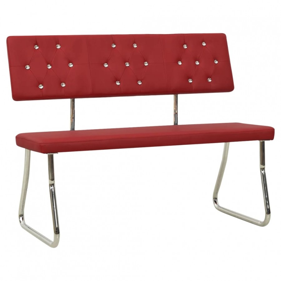 Banc 110 cm Rouge bordeaux Similicuir