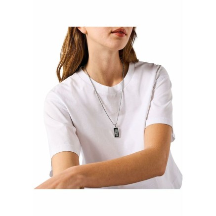 Ciondolo Uomo Diesel DX1515040 Argentato Nero 2