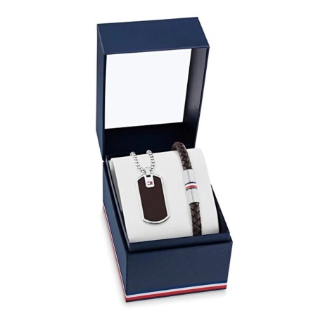 Set di Collana e Bracciali Tommy Hilfiger 2770169 Marrone Nero