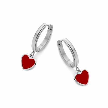 Pendientes Mujer CO88 Collection 8CE-70102 Plateado Rojo 2