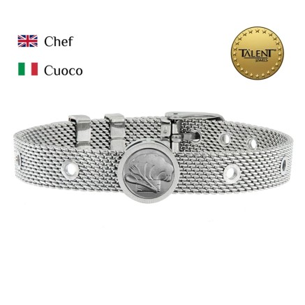 Unisex-Armreif Chef Talent Jewels TJA-3-05-03-1-235 Silberfarben 2