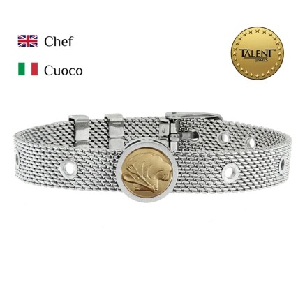 Unisex-Armreif Chef Talent Jewels TJA-3-05-01-1-235 Silberfarben 2