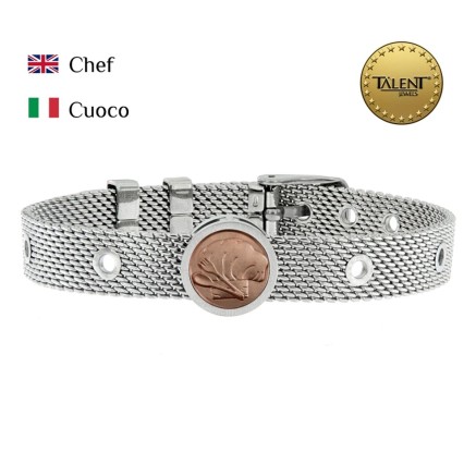 Unisex-Armreif Chef Talent Jewels TJA-3-05-02-1-235 Silberfarben 2