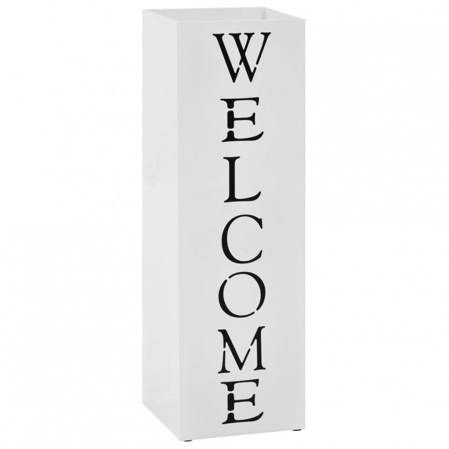 Porte-parapluie Welcome Acier Blanc