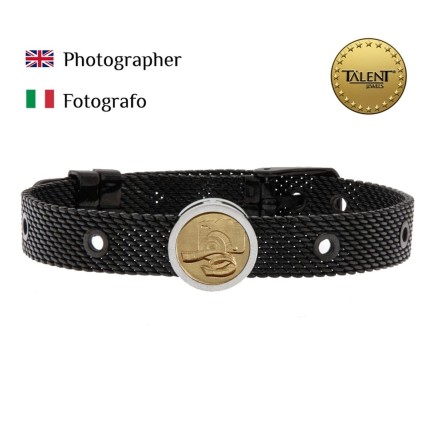 Unisex-Armreif Photographer Talent Jewels TJA-3-07-01-2-235 Schwarz 2