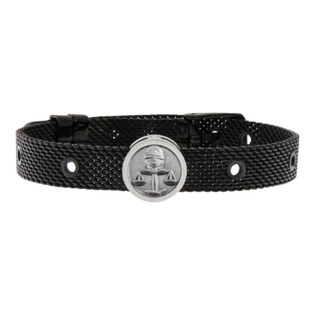 Unisex-Armreif Law Talent Jewels TJA-2-05-03-2-235 Schwarz
