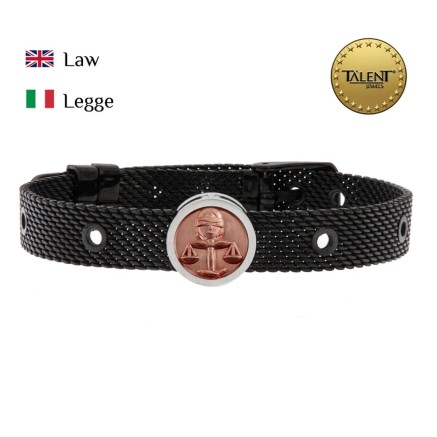 Unisex-Armreif Law Talent Jewels TJA-2-05-02-2-235 Schwarz 2