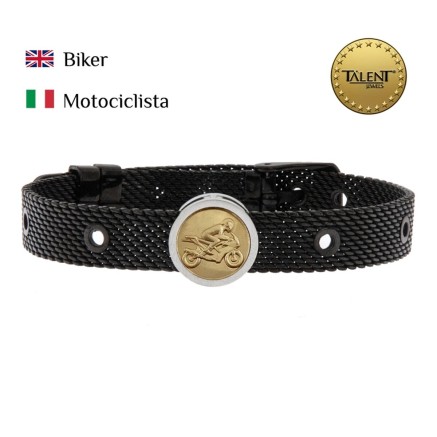 Unisex-Armreif Biker Talent Jewels TJA-1-09-01-2-235 Schwarz 2