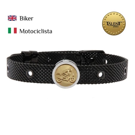 Unisex-Armreif Biker Talent Jewels TJA-1-09-01-2-235 Schwarz
