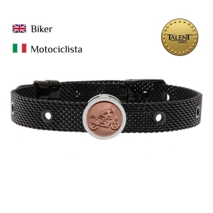 Bracciale Unisex Biker Talent Jewels TJA-1-09-02-2-235 Nero 2