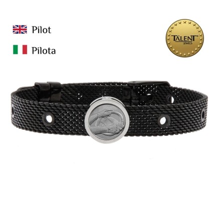 Unisex-Armreif Pilot Talent Jewels TJA-1-14-03-2-235 Schwarz 2