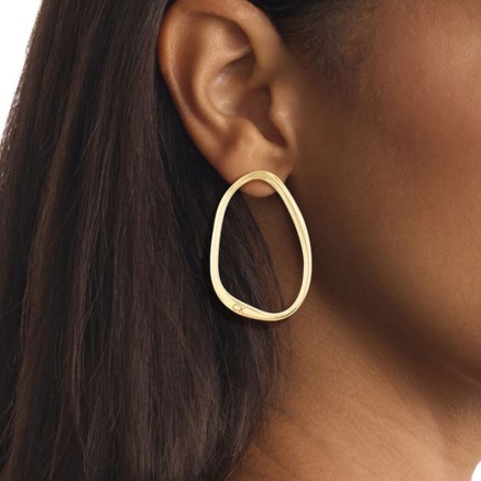 Damenohrringe Calvin Klein SCULPTURAL Edelstahl Gold 2