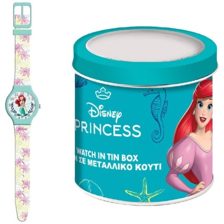 Uhr für Kleinkinder The Little Mermaid LITTLE MARMAID - TIN BOX Ø 33