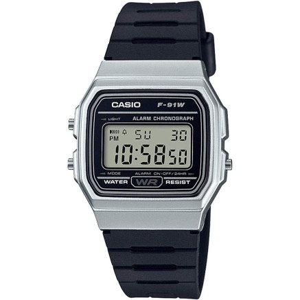 Orologio Unisex Casio F-91 BIO RESIN STRAP - SILVER (Ø 35 mm)