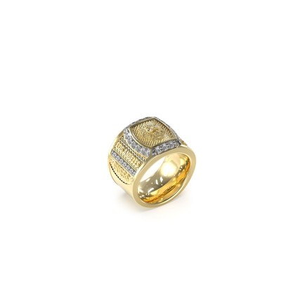 Anillo Hombre Guess JUMR05007JWYG64 Dorado