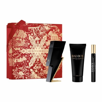 Set mit Herrenparfüm Carolina Herrera BAD BOY EDT 3 Stücke