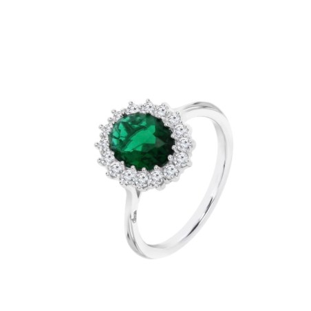Anello Donna Lotus LP3459-3/318 Verde Argentato 18