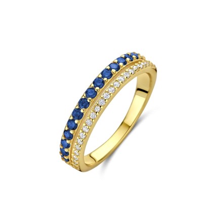 Anillo Mujer New Bling 9NB-1576-58 18 Dorado Azul