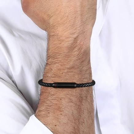 Pulsera Hombre Sector SZV101 Plata Negro 2
