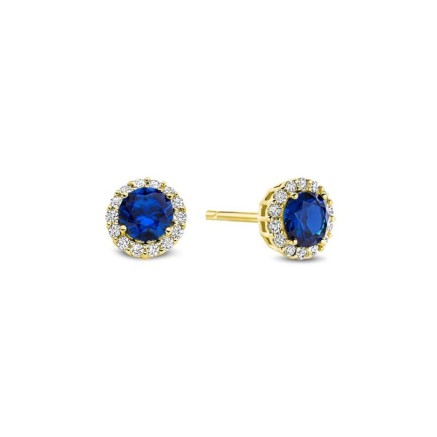Damenohrringe New Bling 9NB-1534 Gold Blau