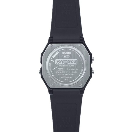 Unisex-Uhr Casio F-91 - PACMAN Series Limited Edition Schwarz (Ø 35 m