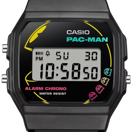 Unisex-Uhr Casio F-91 - PACMAN Series Limited Edition Schwarz (Ø 35 m