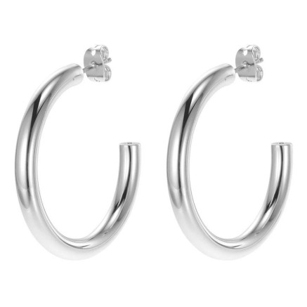 Ladies' Earrings Michael Kors SMALL HOOP Stainless steel Silver