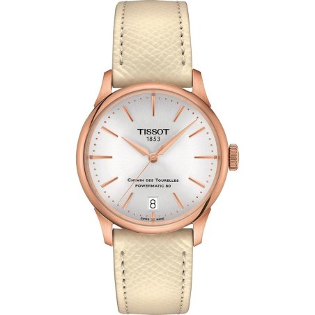 Reloj Mujer Tissot CHEMIN DES TOURELLES POWERMATIC 80 Dorado (Ø 35 mm