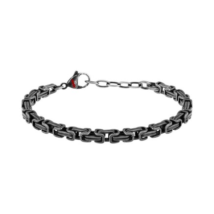 Bracciale Uomo Sector SAFT76 Argento Nero
