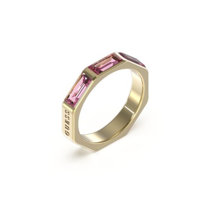 Ladies' Ring Guess JUBR03174JWYGFC52 12 Golden Pink