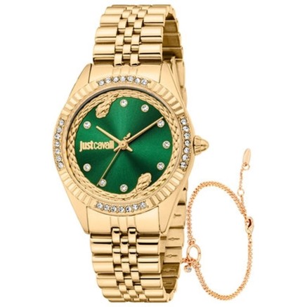 Orologio Donna Just Cavalli ANIMALIER SPECIAL PACK + BRACELET Dorato (