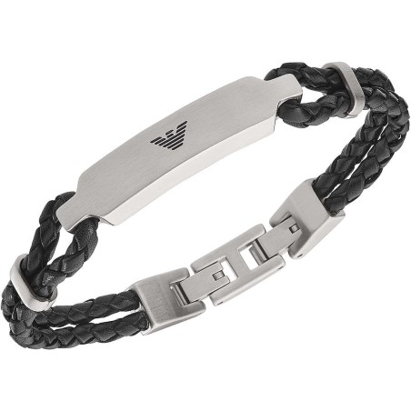Herrenarmreif Emporio Armani ESSENTIAL Edelstahl Schwarz