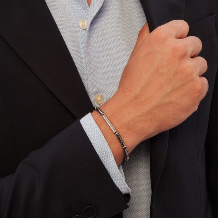 Pulsera Hombre Breil TJ3639 Plata de ley 925 Negro 2