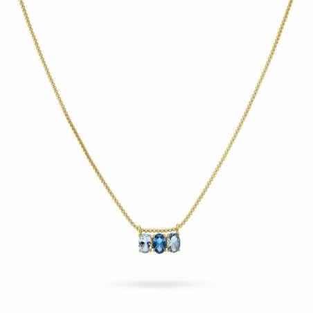 Damenhalskette 24KAE 32469Y Gold Blau