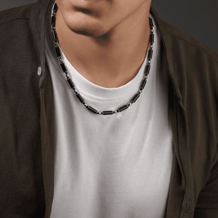 Herrenhalsband Police PEAGN0037301 Schwarz 2