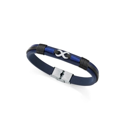 Herrenarmreif Viceroy 75380P01013 Sterlingsilber 925 Blau Schwarz
