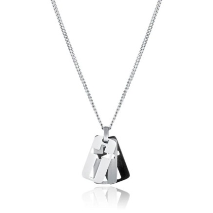 Pendentif Homme Viceroy 75377C01019 Argenté Noir