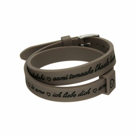 Bracciale Donna il mezzometro I LOVE YOU SILVER - BRACCIALE IN SILICON