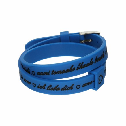 Pulsera Mujer il mezzometro I LOVE YOU SILVER - BRACCIALE IN SILICONE/
