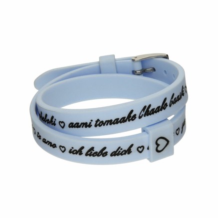 Bracciale Donna il mezzometro I LOVE YOU SILVER - BRACCIALE IN SILICON