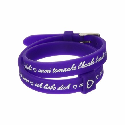 Damenarmreif il mezzometro I LOVE YOU SILVER - BRACCIALE IN SILICONE/S