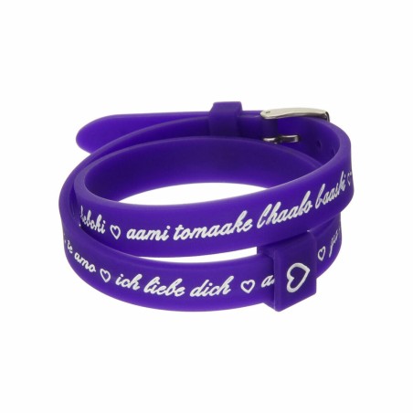 Bracciale Donna il mezzometro I LOVE YOU SILVER - BRACCIALE IN SILICON
