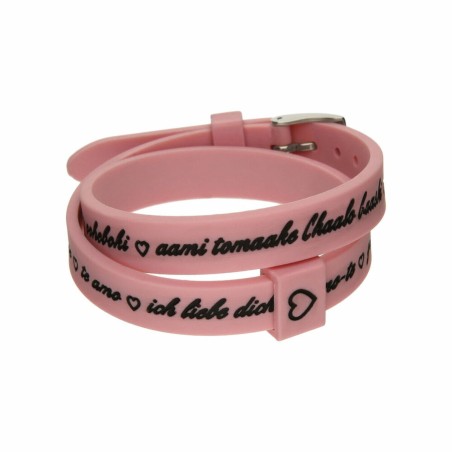 Pulsera Mujer il mezzometro I LOVE YOU SILVER - BRACCIALE IN SILICONE/