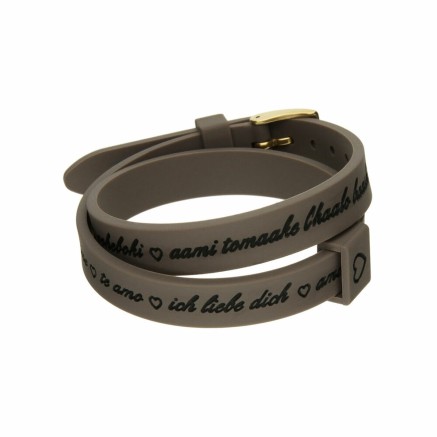 Pulsera Mujer il mezzometro I LOVE YOU GOLD - BRACCIALE IN SILICONE/SI