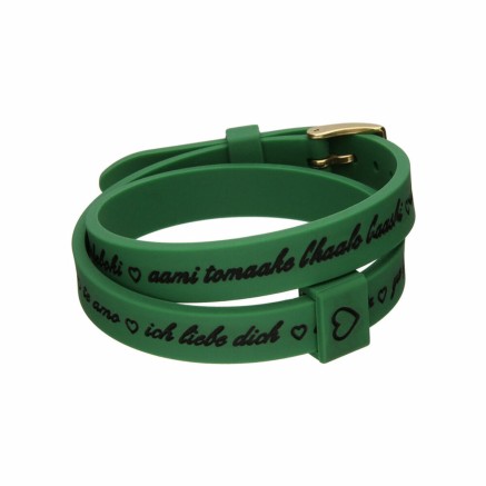 Bracciale Donna il mezzometro I LOVE YOU GOLD - BRACCIALE IN SILICONE/