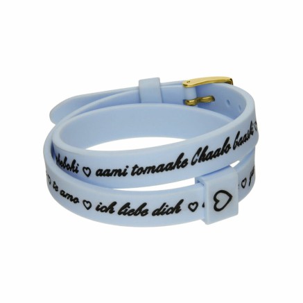 Damenarmreif il mezzometro I LOVE YOU GOLD - BRACCIALE IN SILICONE/SIL