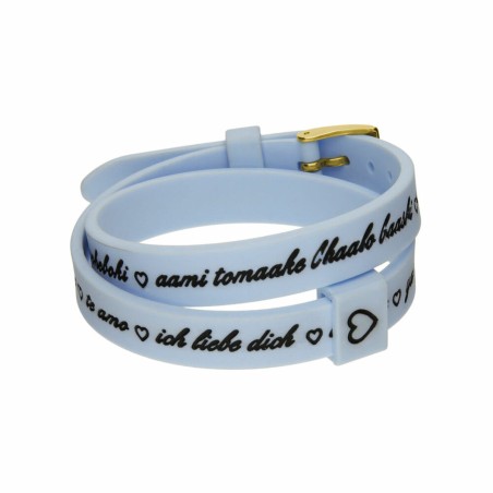 Pulsera Mujer il mezzometro I LOVE YOU GOLD - BRACCIALE IN SILICONE/SI