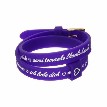 Bracciale Donna il mezzometro I LOVE YOU GOLD - BRACCIALE IN SILICONE/